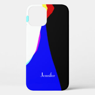 Digital Abstract, Blue, White, Black, Red, Name, Case-Mate iPhone Hülle