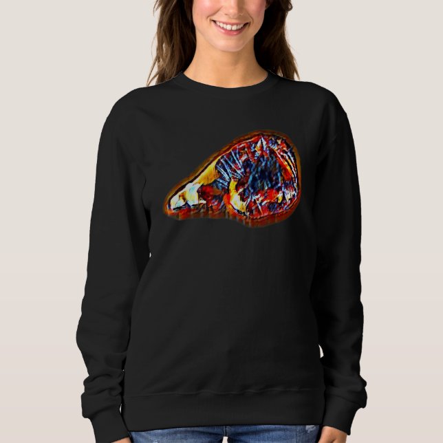 Digital Abstract Painting Of A Cat 6 Sweatshirt (Vorderseite)