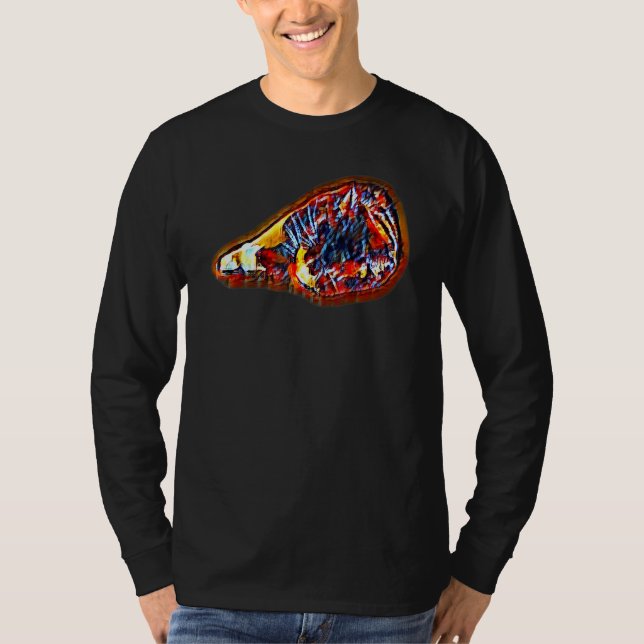 Digital Abstract Painting Of A Cat 6 T-Shirt (Vorderseite)