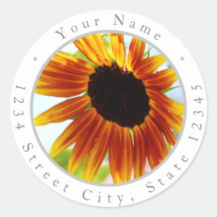 Digital-Aquarellmarken für Sonnenblumen Runder Aufkleber