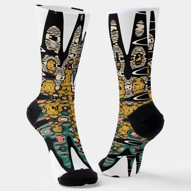 digital art birds socken (Gewinkelt)