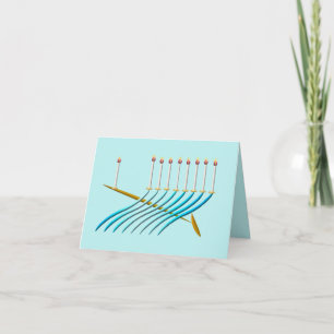 Digital Art Chanukah Menorah (Chanukiah) Feiertagskarte