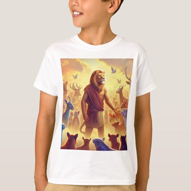 🦁 Digital Art Character Design - King Lion. T-Shirt (Vorderseite)