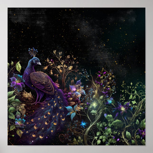 Digital Art Design von Dark Peacock 9 Poster (Vorne)