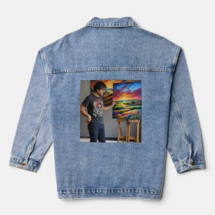 Digital Art Women's Denim Jacket Perfect Fit Jeansjacke