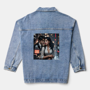 Digital Art Women's Denim Jacket Perfect Fit Jeansjacke