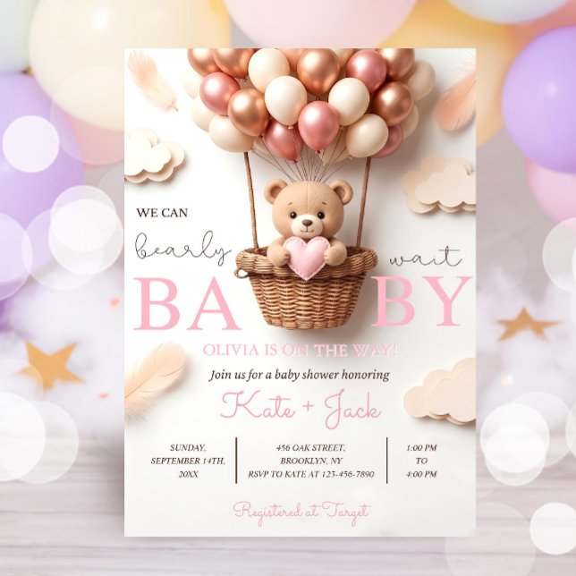 Digital Baby Girl Shower Invitation Template, Edit Einladung (Von Creator hochgeladen)