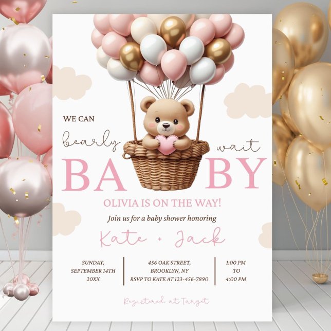Digital Baby Girl Shower Invitation Template, Edit Einladung (Von Creator hochgeladen)