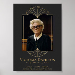 Digital Beerdigung Ankündigung Post Dunkelgrau Poster