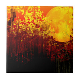 Digital beleuchtete Bambusmoon-Malerei Fliese