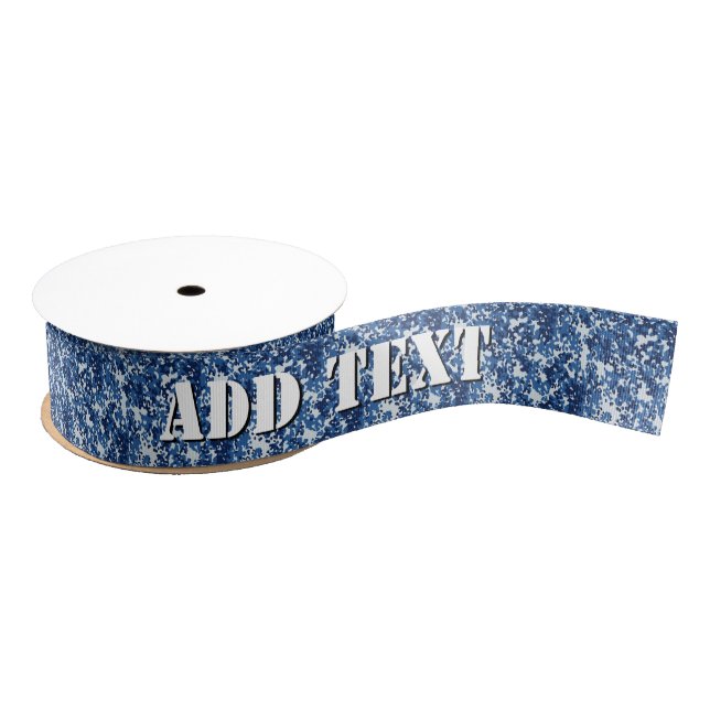 Digital Blue Military Pattern Ripsband (Spule)