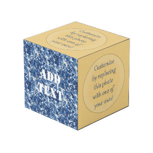 Digital Blue Military Pattern Würfel