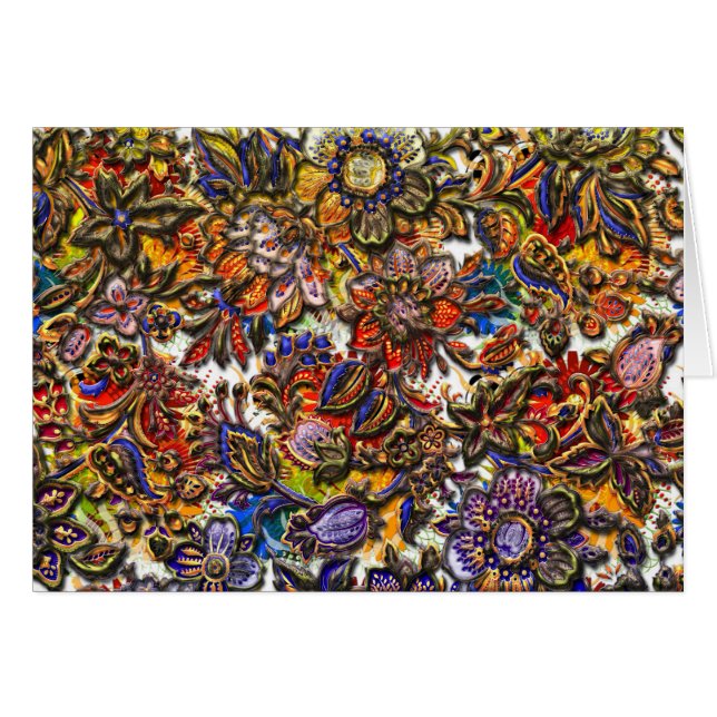 Digital-Blumenmuster-Kunst (Vorderseite (Horizontal))
