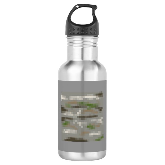 Digital-Camouflage 18 Unze-Wasserflasche Trinkflasche (Vorderseite)