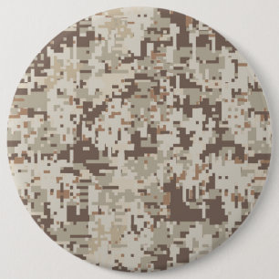 Digital Camouflage Beige Dekoration Button