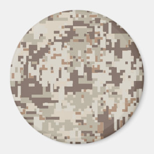 Digital Camouflage Beige Dekoration Magnet