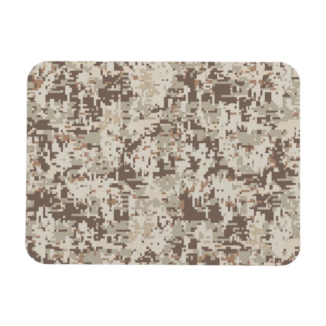 Digital Camouflage Beige Dekoration Magnet (Horizontal)