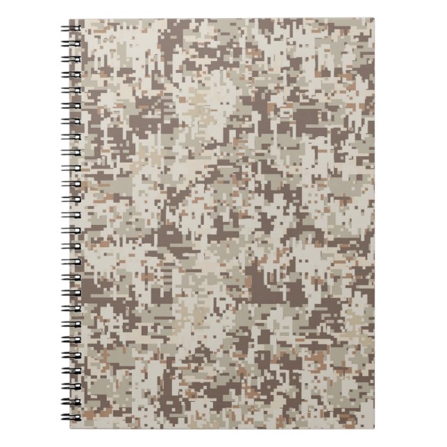 Digital Camouflage Beige Dekoration Notizblock (Vorderseite)