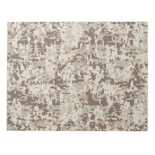 Digital Camouflage Beige Dekoration Notizblock