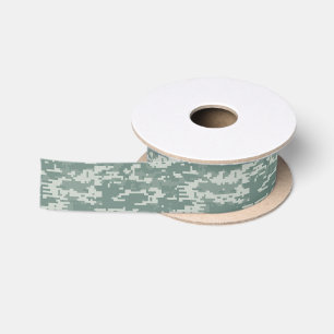 Digital Camouflage Woodland Satinband