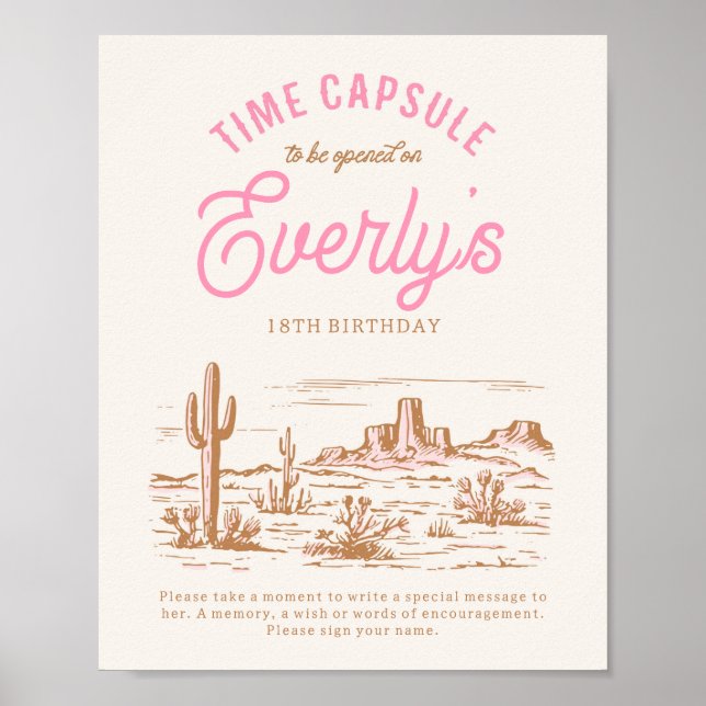 Digital Cowgirl Time Kapselunterschrift Poster (Vorne)