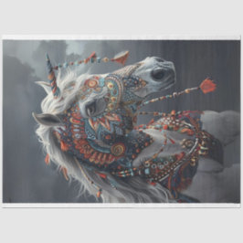 Digital Decoupage des Stamm-bemalten Einhorns Seidenpapier