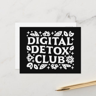 Digital detox club support group postkarte