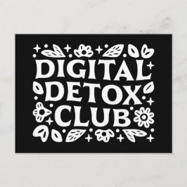 Digital detox club support group postkarte
