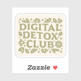 Digital detox club wellness girl aesthetic aufkleber