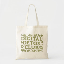 Digital detox club wellness girl floral aesthetic tragetasche
