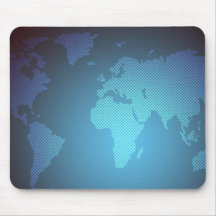 Digital Dot World Map Gradient Art