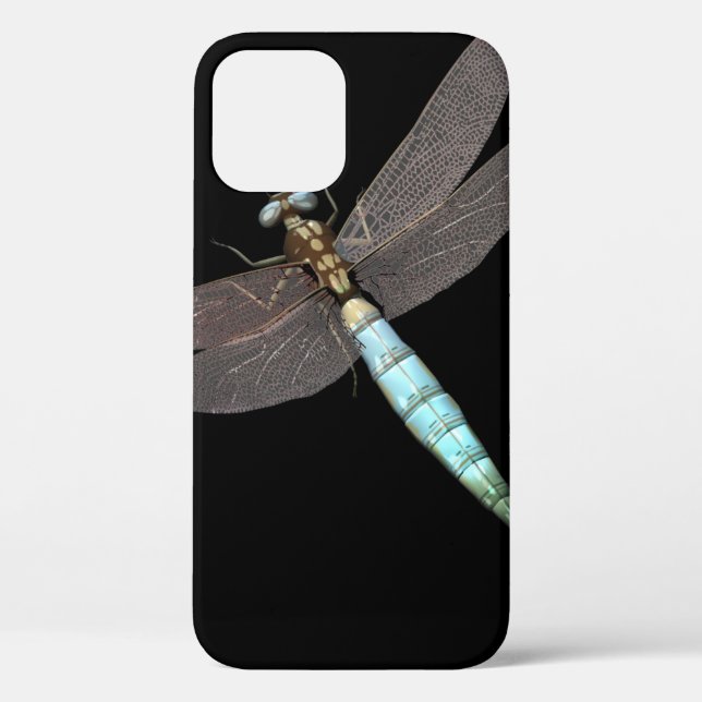 Digital Dragonfly Nah auf Black Case Mate iPho (Rückseite)