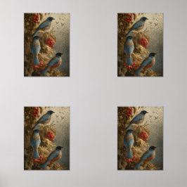 Digital drawing birds bilderwand sets