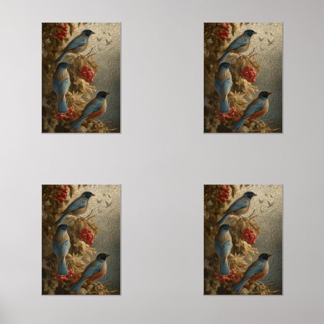 Digital drawing birds bilderwand sets (Vorderseite)