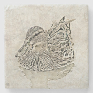 Digital Duck Art Stone Untersetzer