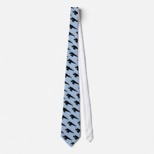 Digital DzynR's "NINJA CHOP" Blue Tiled-Style-Kraw Krawatte