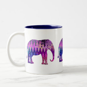 Digital-Elefant Zweifarbige Tasse