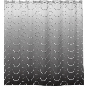 Digital Emboss Silver Duschvorhang