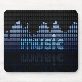 Digital-Entzerrer-Musik-Wellen-Wand Mousepad