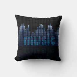 Digital Equalizer Music Wave Wall Kissen