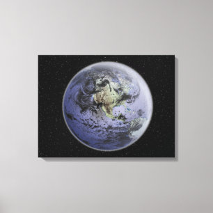 Digital erhöhtes Bild der vollen Erde Leinwanddruck
