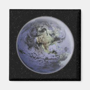 Digital erhöhtes Bild der vollen Erde Magnet