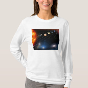 Digital erzeugtes Bild unseres Sonnensystems T-Shirt