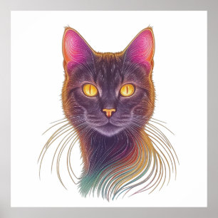 Digital Feline Majestät Poster