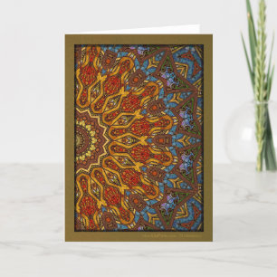 Digital Fire Mandala Feiertagskarte