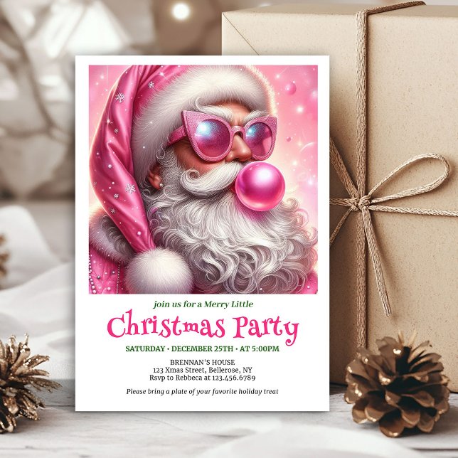 Digital Funny Santa Sunglasses Christmas Invites Einladung (Digital Funny Santa Sunglasses Christmas Invitation

)