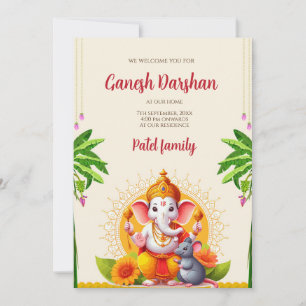 Digital Ganpati lädt zu Ganesh Pooja Einladungen e
