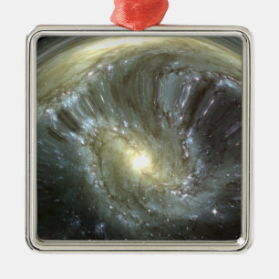 Digital geänderte Galaxie Silbernes Ornament