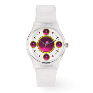 DIGITAL GEM STONE goldrosa Amethist Armbanduhr