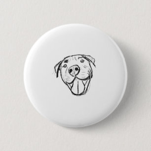 digital gezeichneter lächelnder Pitbull Button